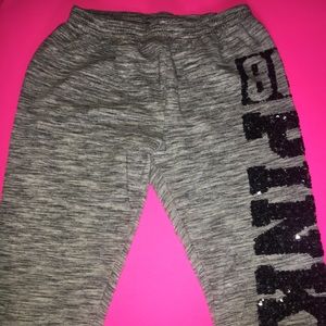 PINK sequin joggers